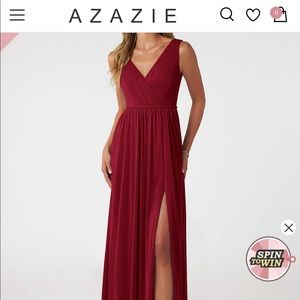 Azazie Tanicia Burgundy Bridesmaid Dress- size 8